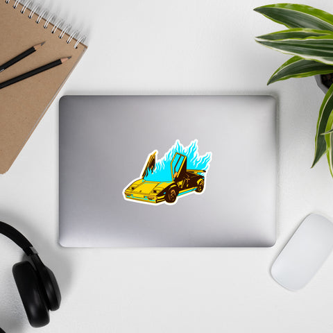 Burning Lambo Sticker