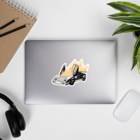 Burning Lambo Sticker