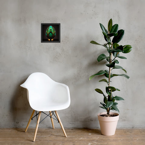 Zillionaire Egg Emerald Art Print ⬥ Framed