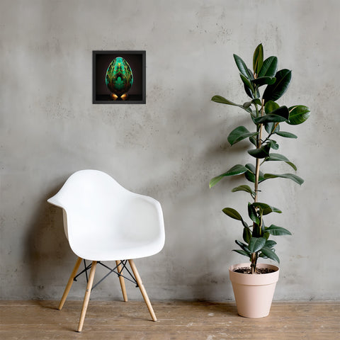 Zillionaire Egg Emerald Art Print ⬥ Framed