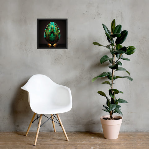 Zillionaire Egg Emerald Art Print ⬥ Framed