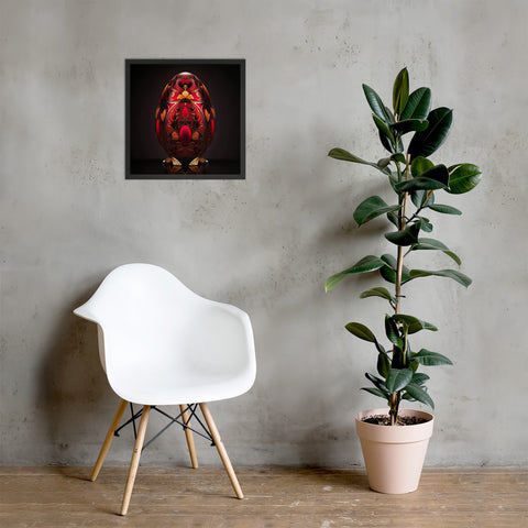 Zillionaire Egg Ruby Art Print ⬥ Framed