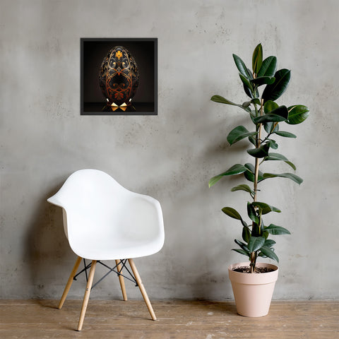Zillionaire Egg Onyx Art Print ⬥ Framed