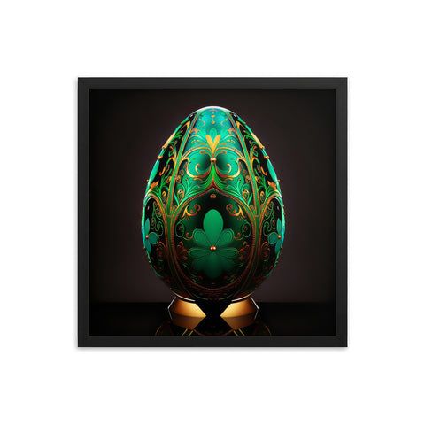 Zillionaire Egg Emerald Art Print ⬥ Framed