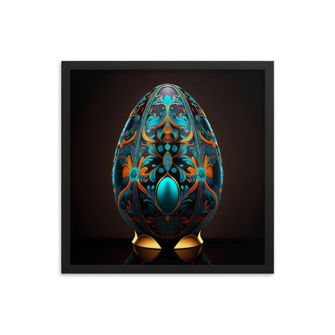 Zillionaire Egg Sapphire Art Print ⬥ Framed