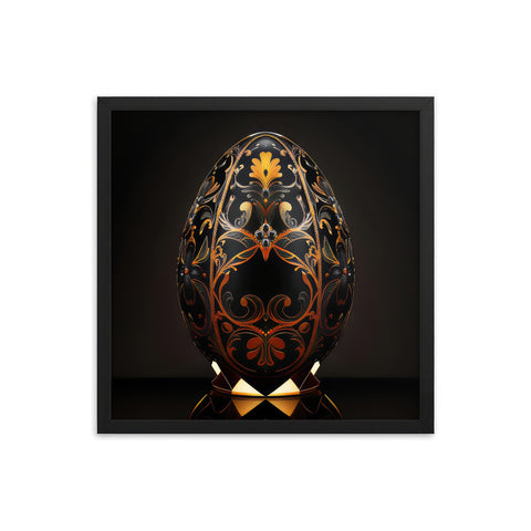 Zillionaire Egg Onyx Art Print ⬥ Framed